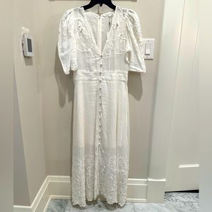 Veronica Beard linen dress. Color: white. Style: Rose dress. Size: 6